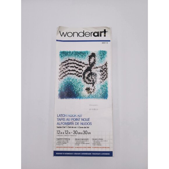 Latch Hook Kit wonderart 12 x 12 in. Music Chord NIB - Picture 1 of 6
